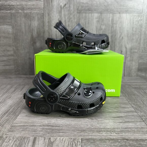 CROCS Batmobile Classic Infant size 4 Black Clog - Picture 1 of 9